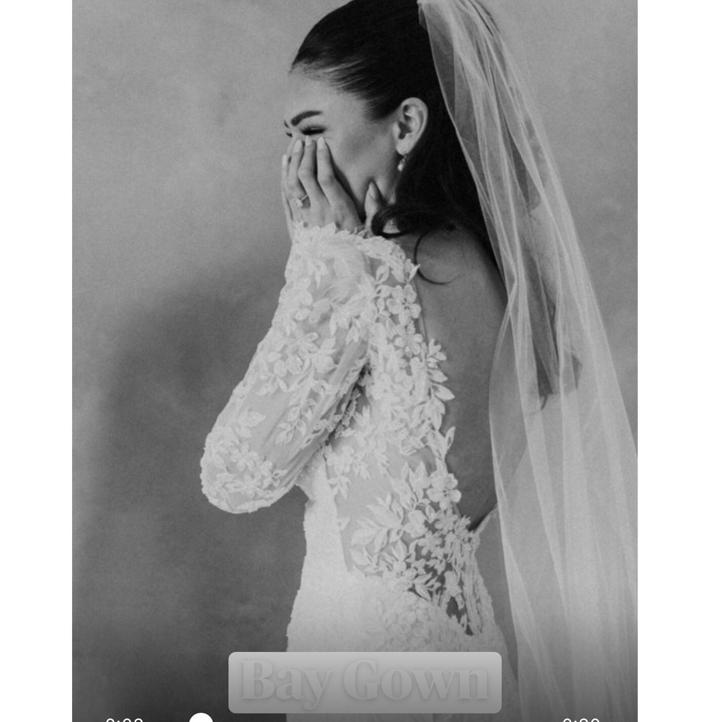 Galia Lahav Gala Bay Full Embroidered Beaded Lace Wedding Dress Plunging Neck Z0 — image 4 of 8